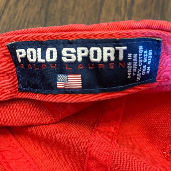 Polo Sport Ralph Lauren Baseball Cap USA Flag Red & Blue, One Size - Picture 2 of 4